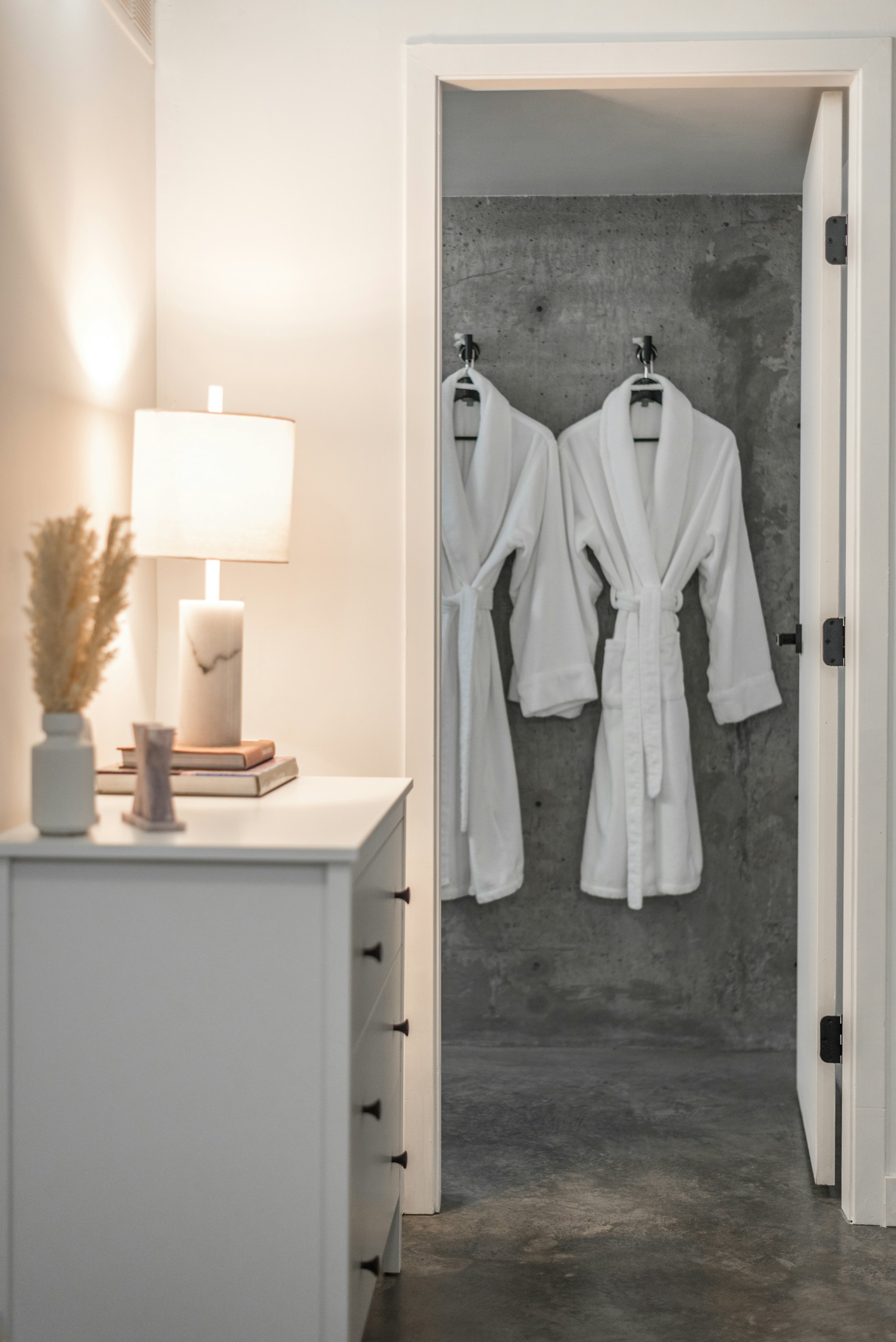 Folded white linen detail